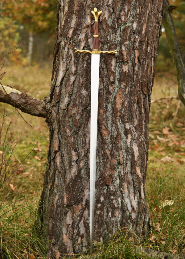 0116042100b_schwert_sword_geschwungener_griff_whriten_hilt_mittelalter_schwertscheide 'Writhen Hilt'-Schwert mit gewundenem Griff u. Scheide (Royal Armouries), 15. Jh