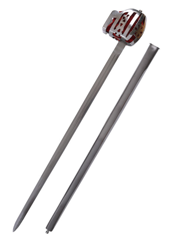0116324000b_schottisches_breitschwert_schwert_sword_schottland_highlands_mittelalter Schottisches Breitschwert mit Stahlscheide, Culloden-Schwert