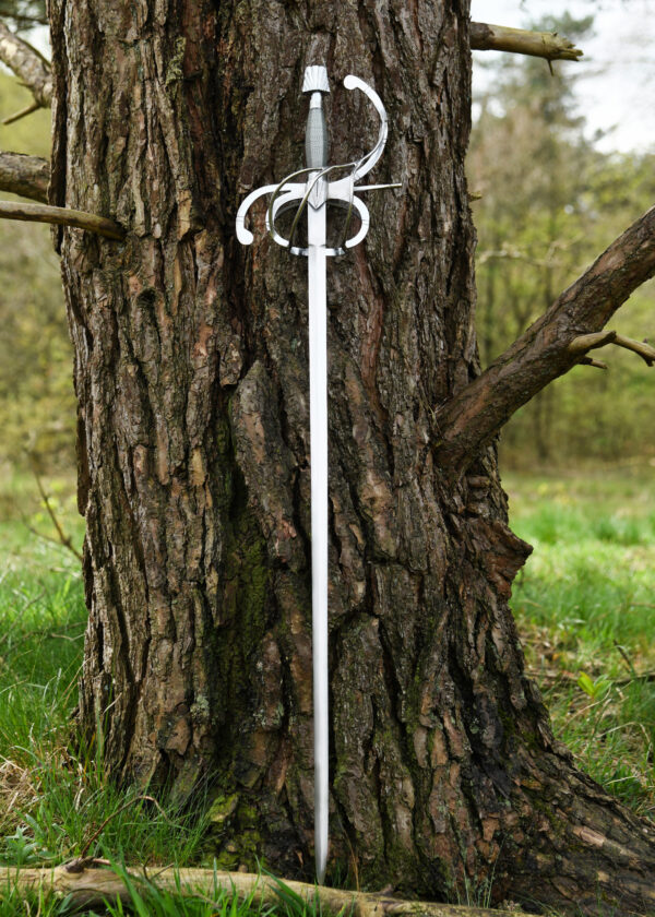 0116340500b_rapier_renaissance_geschwungener_parier_lederscheide_mittelalter Renaissance Rapier mit geschwungenem Parier mit Lederscheide