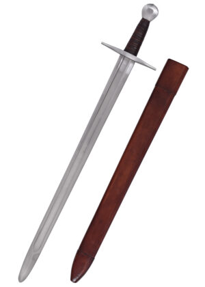 0116700500_schwert_wikinger_sword_vikings_lederscheide_mittelalter Wikingerschwert mit Scheide, 11. Jh., Schaukampf, SK-B
