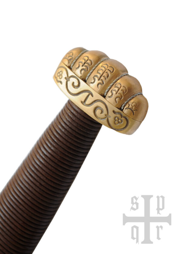 0164002631c_schwert_wikingerschwert_ballinderry_sword_battle_ready_vikings Ballinderry Ulfberhtov meč, bronzová rukoväť, vikingský šermovací meč SK-B