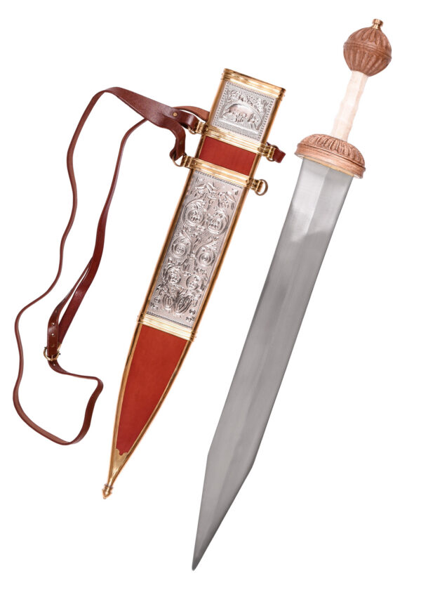 0180000800b_gladius_schwert_sword_fulham-1 Fulham Gladius Typ Mainz, mit Scheide