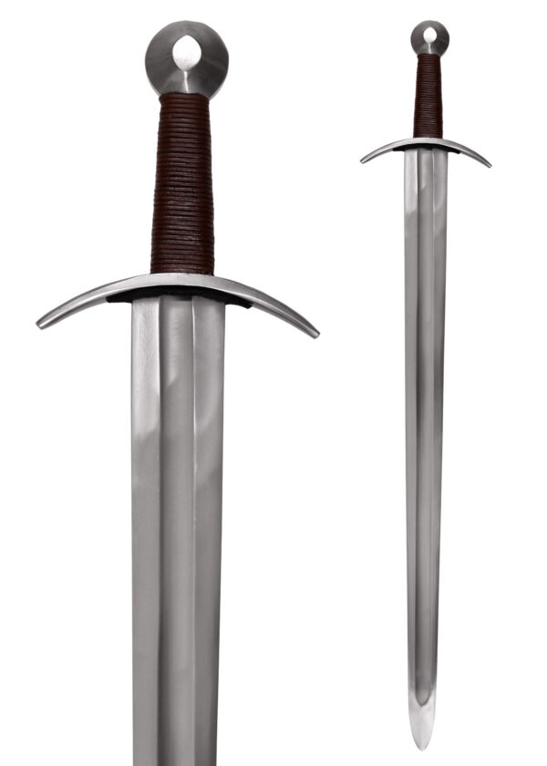 0180001918_schwert_sword_tear_drop_mittelalter_medieval Mittelalterliches Kreuzritterschwert mit Scheide