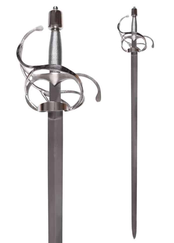 Korbrapier mit breiter Klinge, drahtumwickelter Griff