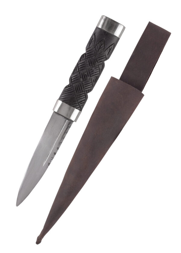 Nôž Sgian Dubh s koženou pošvou