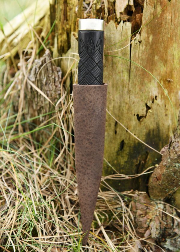0201022632c_messer_sgian_dubh_damaststahlklinge_scheide_knife Sgian Dubh Messer mit Damaststahlklinge und Scheide