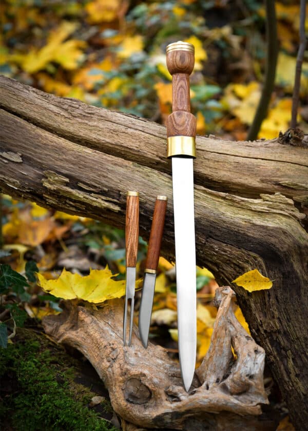 Schottischer Dirk mit Gabel, Messer und Scheide
