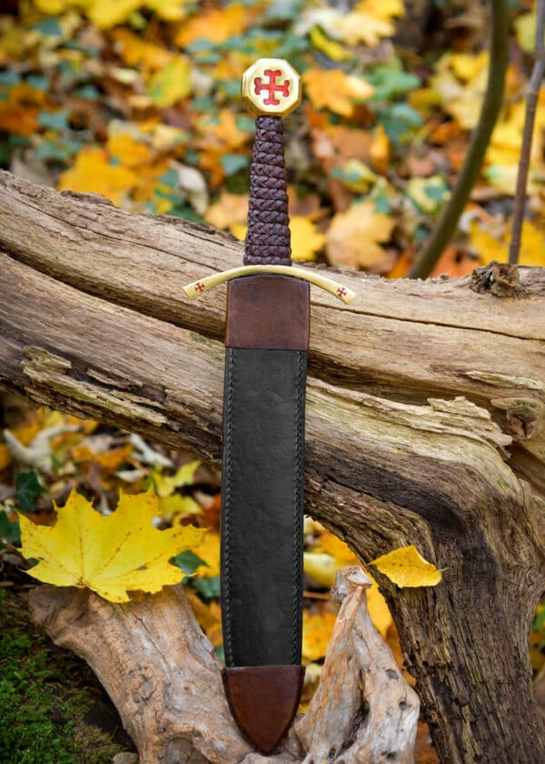 Templer Dolch mit Lederscheide