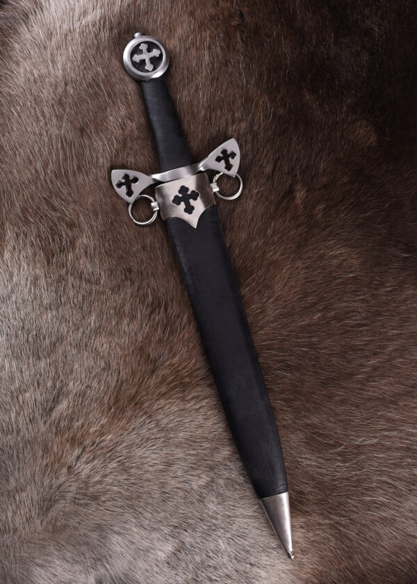 0216697800d_dolch_moley_dagger_mittelalter Moley Templerdolch mit Scheide
