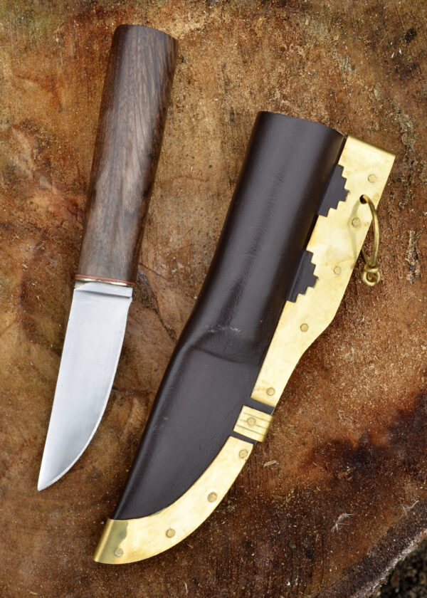 0369110034b_messer_wikinger_walnussgriff_scheide Wikinger Messer mit Walnussgriff und Lederscheide
