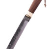 Messer mit Holzgriff und Lederscheide