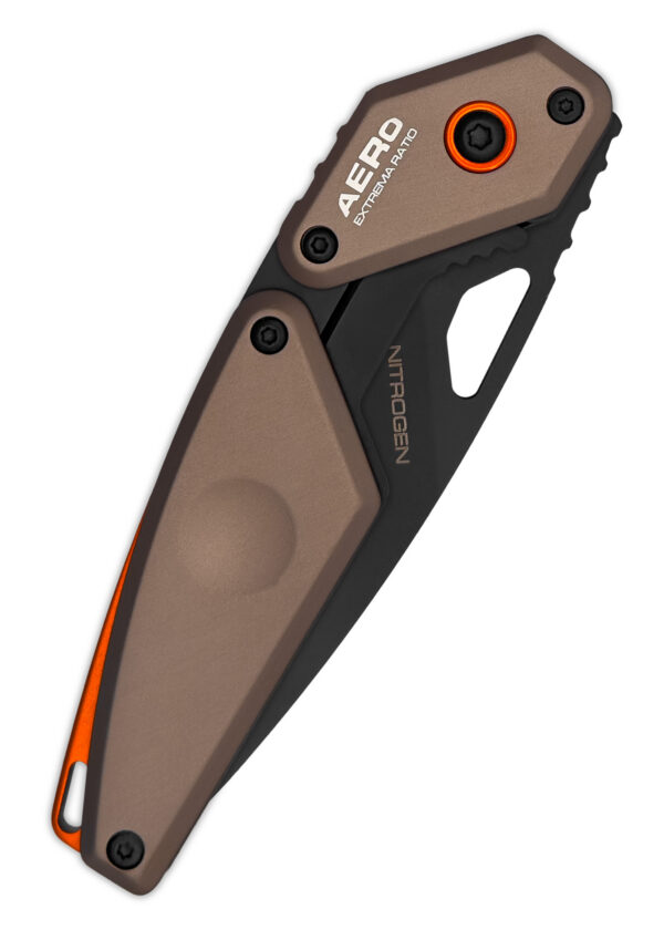 0410000180a3a10c_extrema_ratio_messer_aero_nitrogen_mud_orange Extrema Ratio, Aero Nitrogen Mud Orange, vreckový nôž