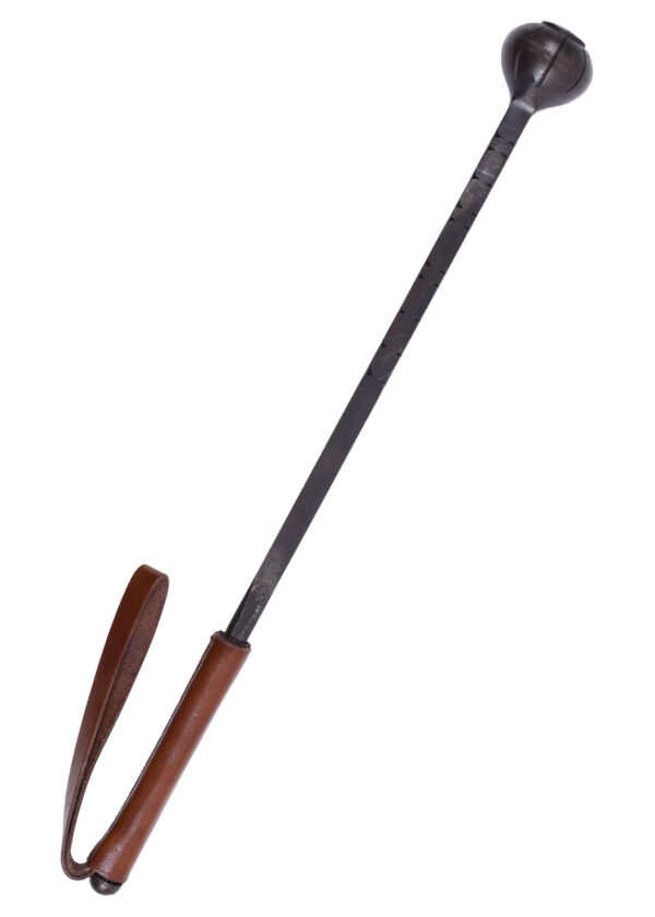 0416040200_streitkolben_mace_mittelalter_hiebwaffe_stahl_leder Oceľový palcát s koženou rukoväťou