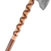 0416470500_axt_stahl_typ_e_mittelalter Wikinger-Axt aus Stahl, gegossen, Typ E, mit Gravur und Lederwicklung