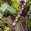 Wikinger-Axt aus Stahl, gegossen, Typ E, mit Gravur und Lederwicklung
