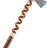 0416470900_axt_stahl_typ_l_mittelalter_viking_wikinger Wikinger-Axt aus Stahl, gegossen, Typ L, mit Gravur und Lederwicklung