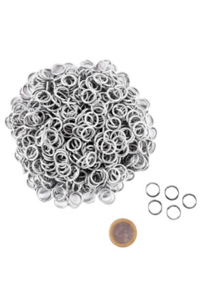 0501000010_kettenringe_lose_verzinkt_unvernietet_mittelalter_kette Voľné krúžky krúžkovej zbroje, 3 kg balenie, nenitované, pozinkované, 9mm ID