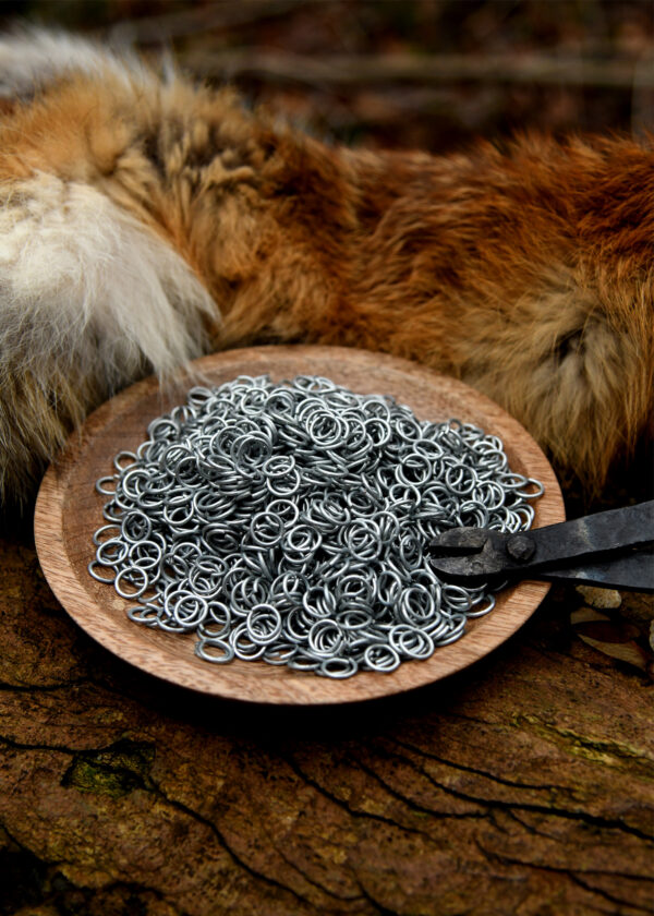 Voľné krúžky krúžkovej zbroje, 3 kg balenie, nenitované, pozinkované, 9mm ID