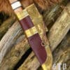 Wikinger-Messer aus Damaststahl mit Holz-/Knochengriff