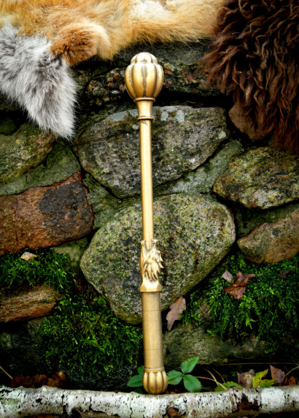 0900101070b_melonenhammer_gold_hammer_huoyan_polsterwaffe_larp_fantasy LARP Zlaté melónové kladivo Huoyan, polstrovaná zbraň, 45 cm