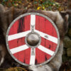 0901100080d_schild_wikingerschild_bjornir_larp_polsterschild_fantasy LARP vikingský štít Bjornir, červeno-biely, 60 cm