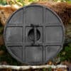 LARP vikingský štít Bjornir, červeno-biely, 60 cm