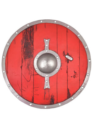 0901100100_schild_larpschild_wikinger_skjaldar_larp_polsterschild_fantasy LARP vikingský štít Skjaldar, červený, 60 cm