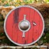 LARP vikingský štít Skjaldar, červený, 60 cm