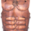 Spartaner Muskelpanzer aus Stahl mit Bronzefinish
