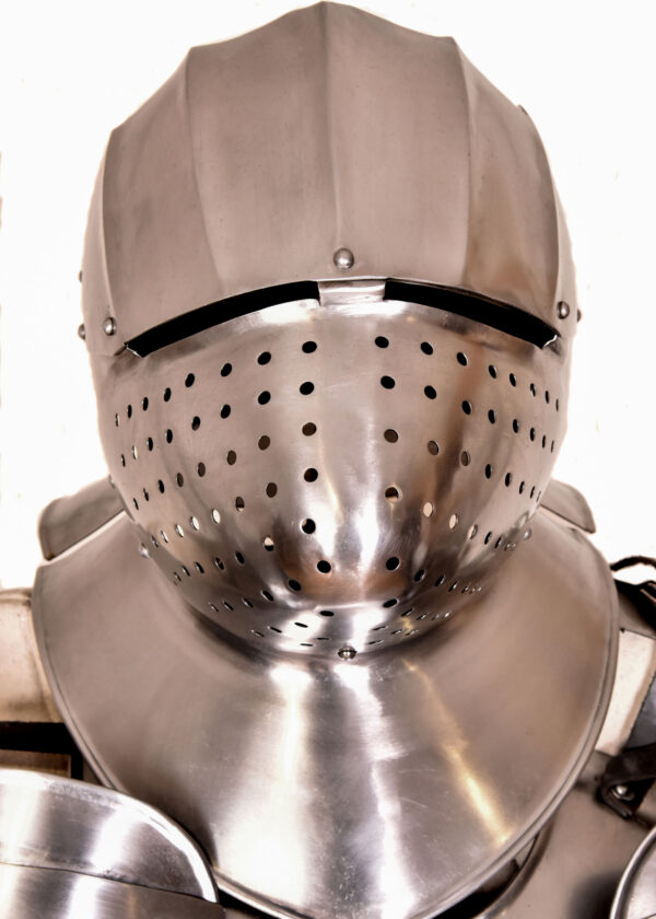 1016613500b_plattenruestung_ruestung_mittelalter_mit_staender-1 Mittelalterliche Ritterrüstung, kompletter Plattenpanzer mit Ständer