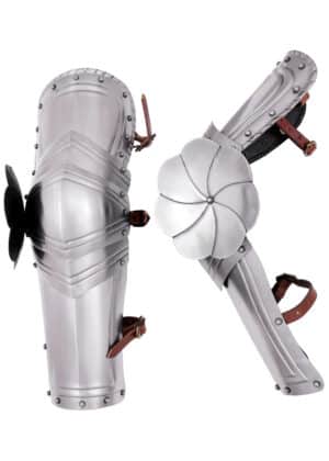 Gotische Armschützer, Paar, 1,2 mm Stahl