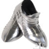 1064000094_ruestung_sabatons_14jh_runde_spitze_rounded_tip Mittelalterliche Sabatons, Panzerschuhe, 14. Jh., 1,5 mm Stahl, Paar