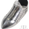 1064000094c_ruestung_sabatons_14jh_runde_spitze_rounded_tip Mittelalterliche Sabatons, Panzerschuhe, 14. Jh., 1,5 mm Stahl, Paar