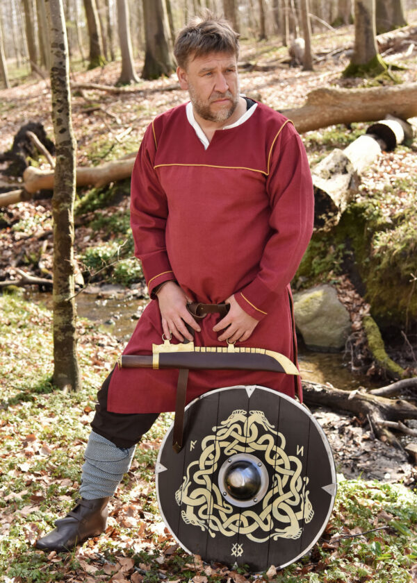 Angelsächsischer Schild mit Schlangenmotiv und Runen, 61 cm (24 Zoll)