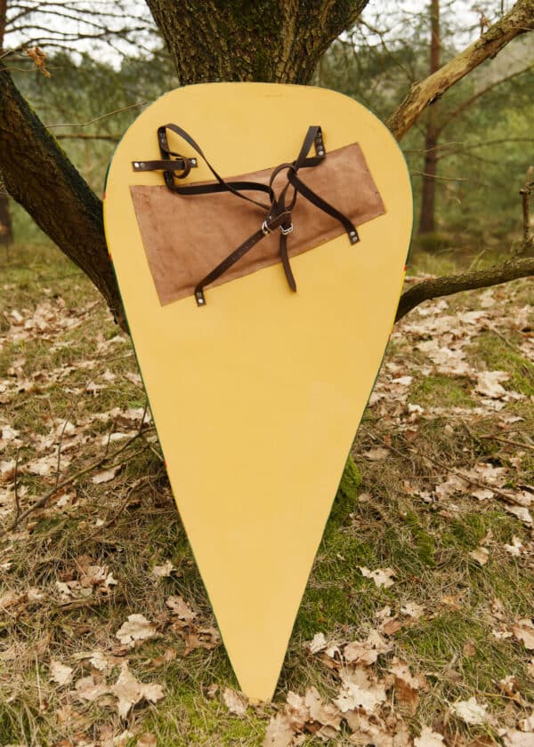Normannenschild, Holz, grün-gelb