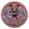 Wikingerschild 'Hugin & Munin' mit Rohhaut-Umrandung, 80 cm