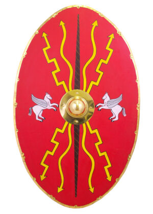 1116671102_schild_zenturio_scutum_leinenueberzug Zenturio Scutum mit Leinenüberzug & Schildbuckel