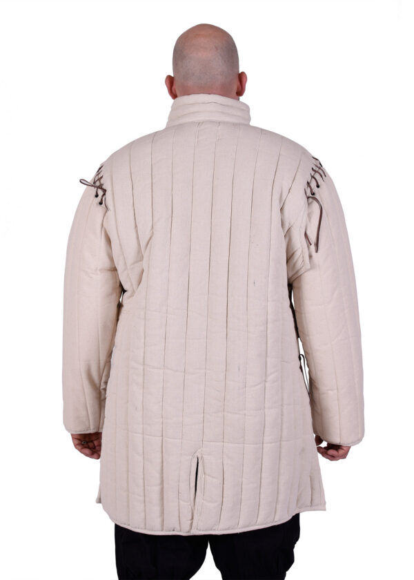1280001100b_gambeson_natur_mittelalter Langer Gambeson mit abnehmbaren Ärmeln