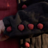 1280001200b_gambeson_schwarz_rot_mittelalter Gambeson mit Knöpfen, Jupon, rot und schwarz