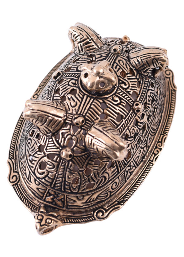 1400070600d_fibel_buckelfibel_pferdekopf_wikinger_schalenfibel_brooch-1 Wikinger Buckelfibel aus Birka mit Pferdeköpfen