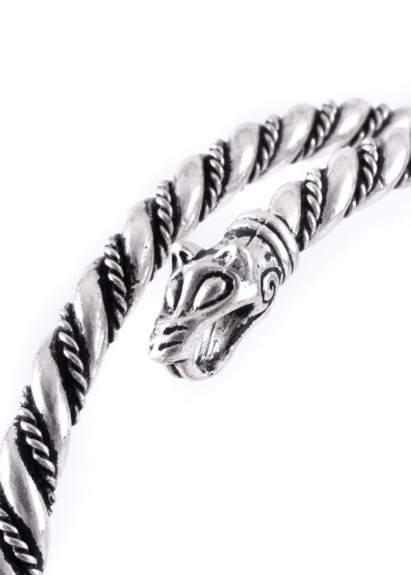 1400071500b_armreif_oberarmreif_schmuck_wikinger_vikings Vikingský náramenník s vlčou hlavou