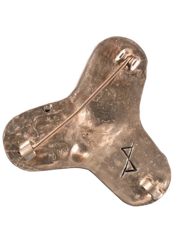 1400203000e_brosche_kleeblatt_fibel_brooch_viking_wikinger_schmuck Vikingská trojlístková spona Värnamo