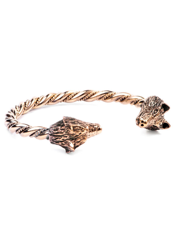 1404118590_Wikinger_Vikings_Armreif_Schmuck-1 Vikingský náramok Vlci z bronzu, veľký