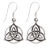 Strieborné náušnice – keltská triquetra, pár