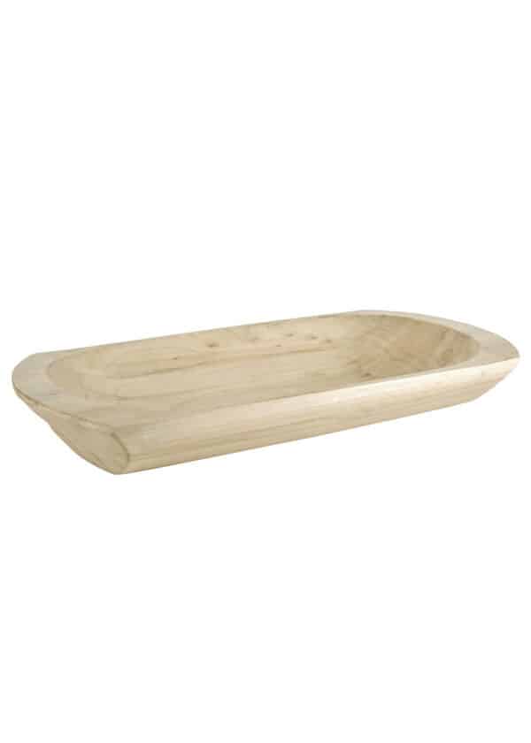 Drevené koryto z lipového dreva, hladké, utesnené, cca 45 x 23 x 6 cm