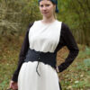 Schnürmieder-Gürtel aus Leder, schwarz