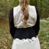 Schnürmieder-Gürtel aus Leder, schwarz