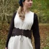 Schnürmieder-Gürtel aus Leder, braun