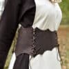 Schnürmieder-Gürtel aus Leder, braun