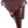 1601000802_pistolenholster_pistol_holster_P08 Pistolenholster für P08 aus braunem Leder